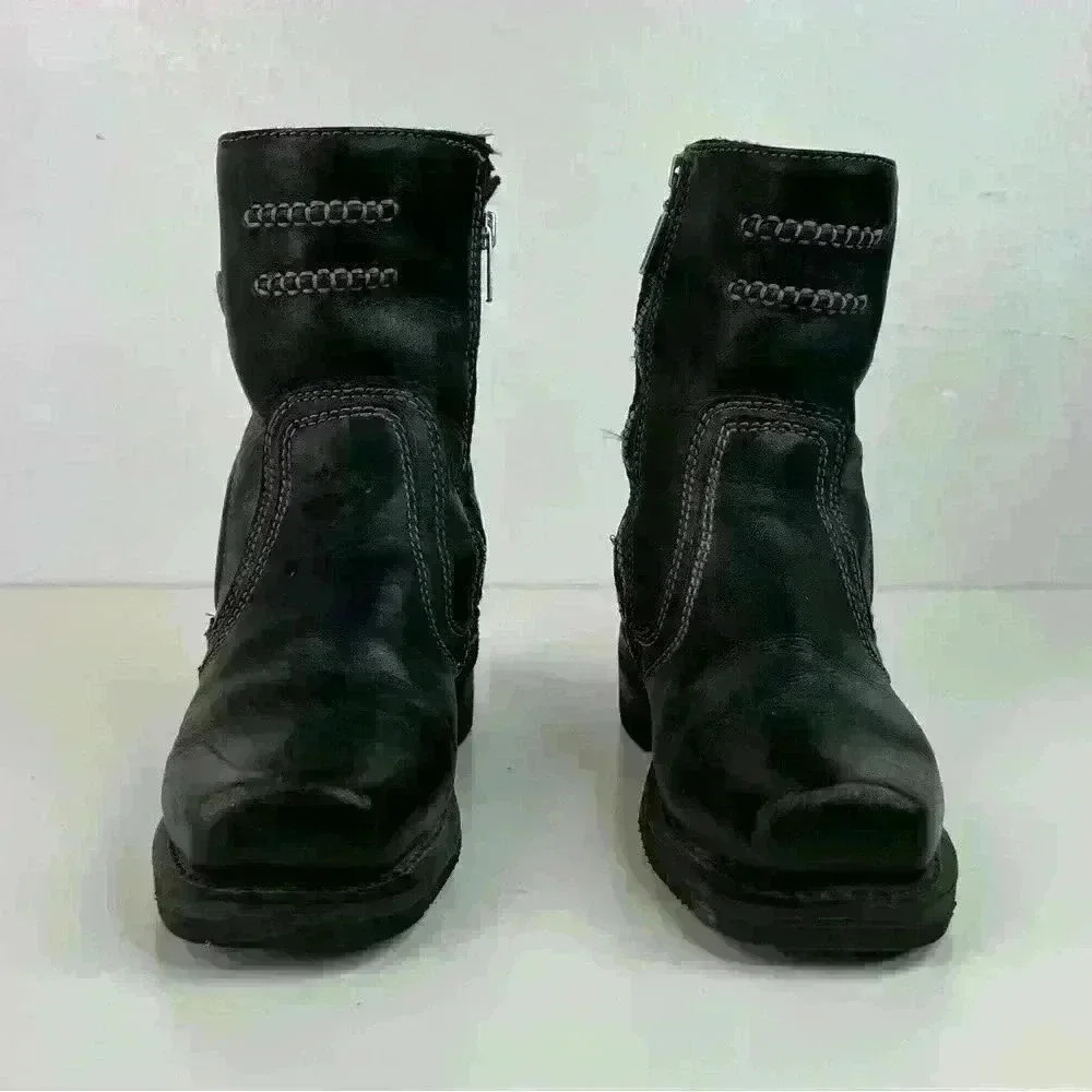 Milwaukee Women's Motorcycle Boots Size 6.5 Black Shifter Side-zip - Picture 2 of 12